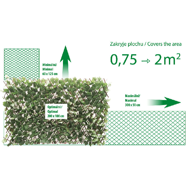 Garden King Gard artificial HEDERA FLEXI 200 x 100 cm