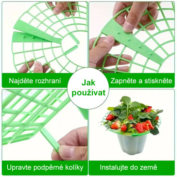 Garden King Suport din plastic pentru căpșuni, 30 cm, 10 buc