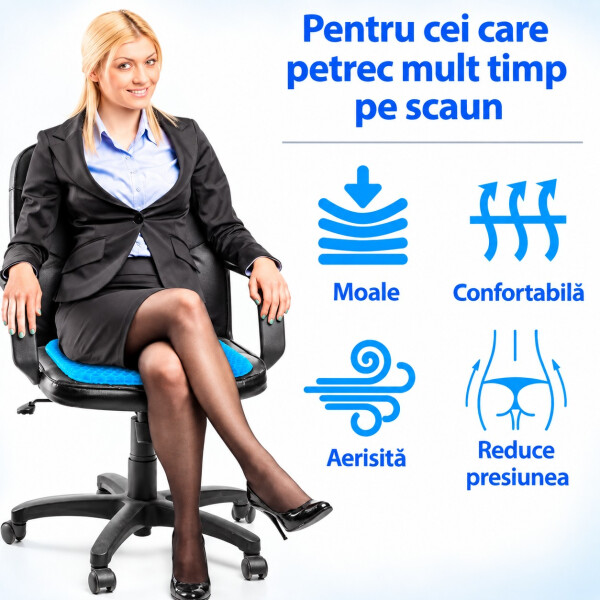 Wellife Pernă de șezut din gel cu husă COMFY