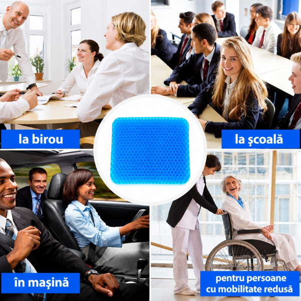 Wellife Pernă de șezut din gel cu husă COMFY