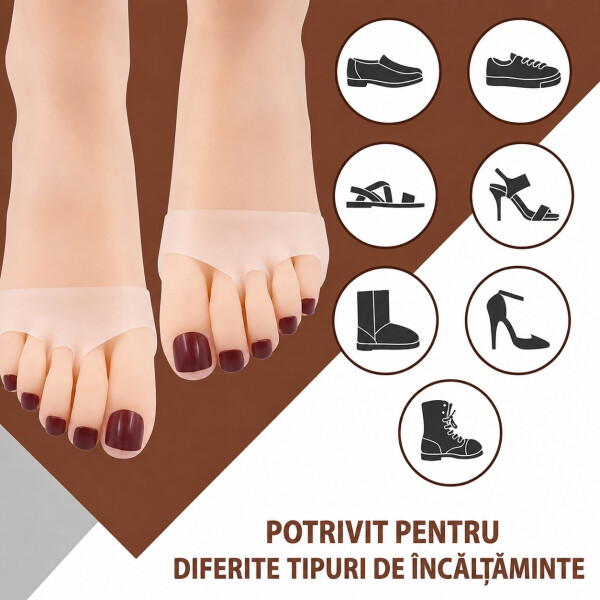 Wellife Pernițe din gel pentru susținerea bolții plantare, culoarea pielii, 1 pereche