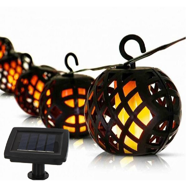 Garden King Lămpi solare LED, șir de 6 lămpi, alb cald SL-1013