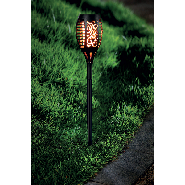 Garden King Lămpi solare torță 12 LED SL-7105 set de 4 bucăți