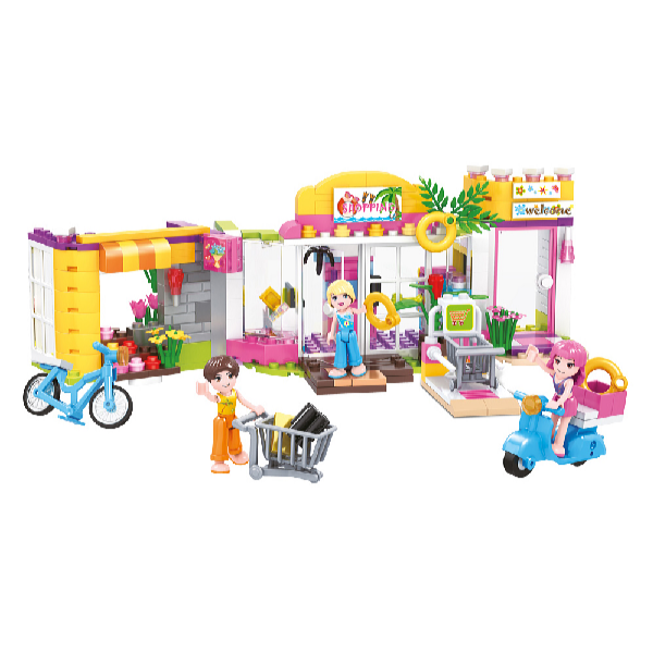 Kids World Set de construcție Girls Shopping 376 piese