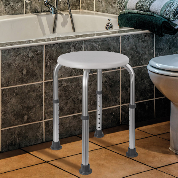 HomeLife Scaun de baie cu înălțime reglabilă rotund