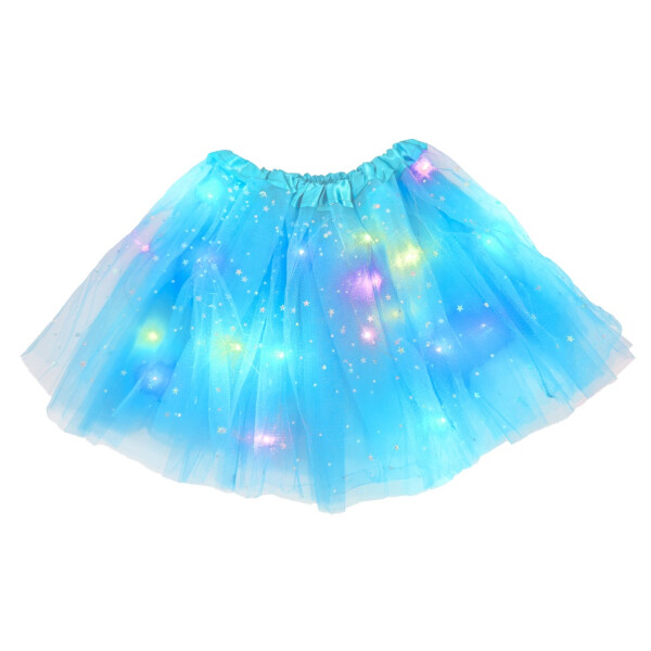 Kids World Fustă LED luminoasă Glow Princess, albastră