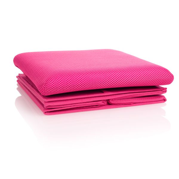 HomeLife Taburet textil cu spațiu de depozitare 30 x 30 cm roz