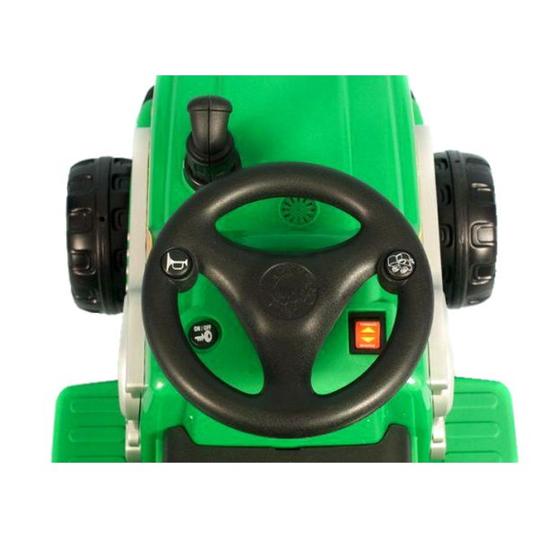 Kids World Tractor electric pentru copii cu remorcă