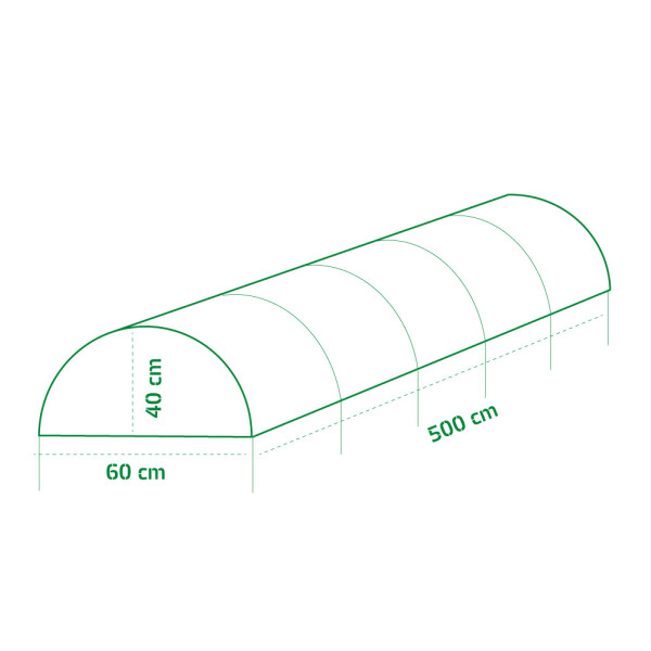 Garden King Tunel din folie 500 x 40 x 60 cm