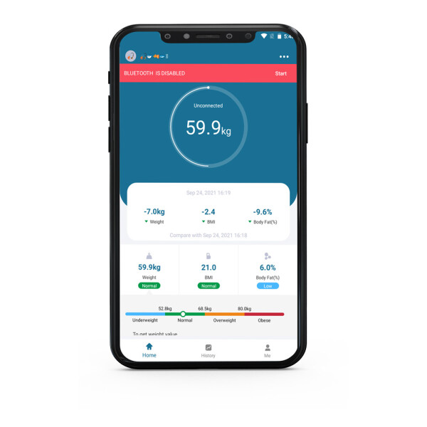 Wellife Cântar personal inteligent - alb FIT STYLE