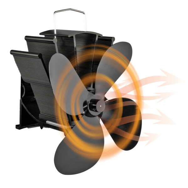 HomeLife Ventilator pentru sobă SIROC 4 pe tubul de fum T2002