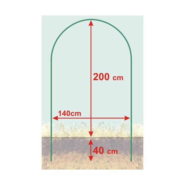 Garden King Arcadă pentru trandafiri 140 x 240 x 38 cm